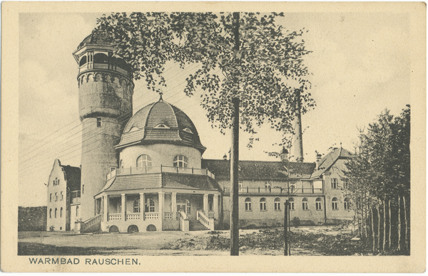 Rauschen Kr. Samland, Warmbad mit Wasserturm und Elektrizitätwerk