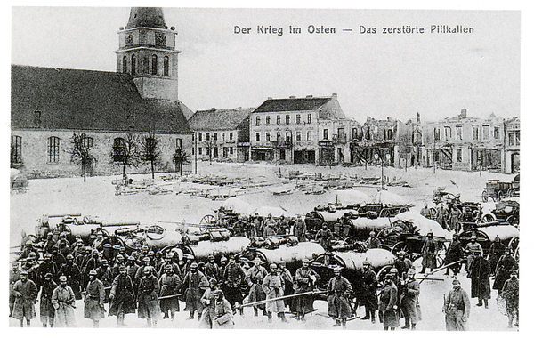 Pillkallen, Kreisstadt, Der zerstörte Marktplatz nach der Russenvertreibung