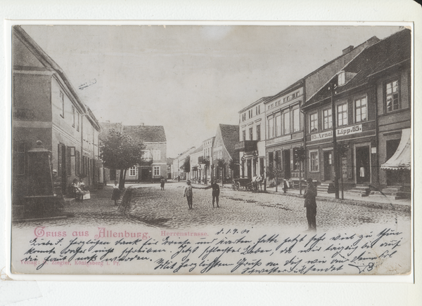 Allenburg, Herrenstraße und Markt