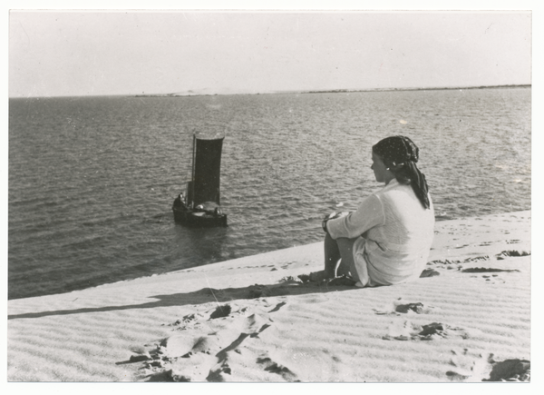 Kurische Nehrung, Blick von der hohen Düne bei Pillkoppen auf das Kurische Haff