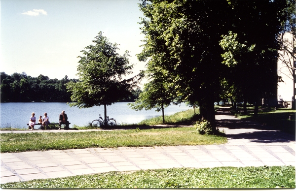 Tilsit (Советск), Ehemaliger Schlossmühlenteich von der Dammstraße aus gesehen