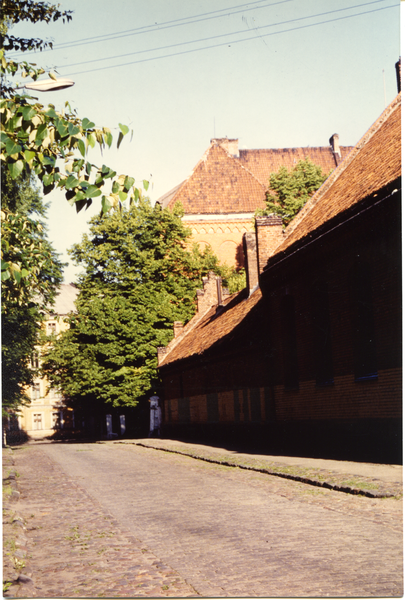 Tilsit (Советск),  Rückseite des ehemaligen Humanistischen Gymnasiums - von der Bleichstraße aus gesehen