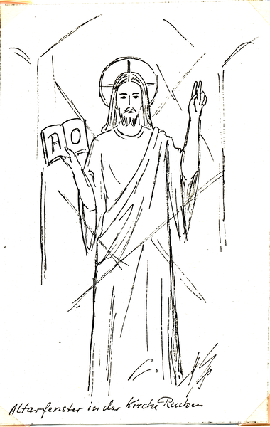 Rucken Kr. Heydekrug, Evangelische Kirche, Altarfenster