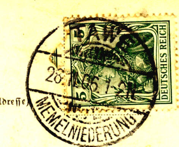 Tawe, Poststempel von 1906