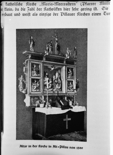 Alt Pillau, Kirche, Altar von 1599