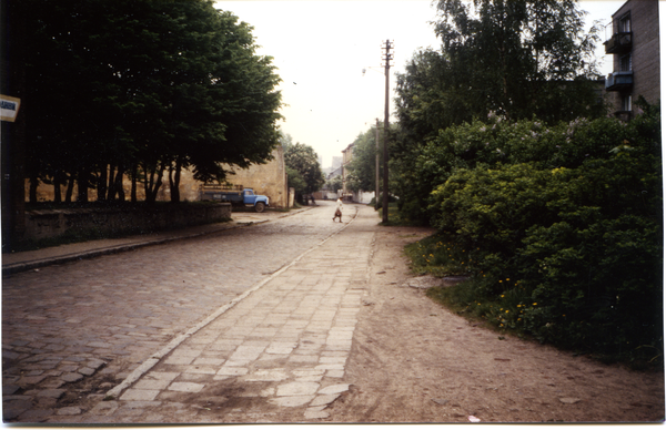 Tilsit (Советск), Ehemalige Fabrikstraße, von der Langgasse aus gesehen