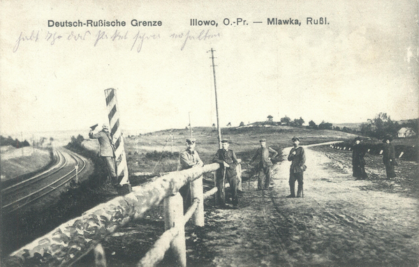 Illowo, deutsch - russisches Grenze an der Straße Illowo - Mlawa