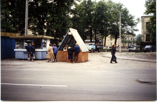 Tilsit (Советск), Blick von der ehemaligen Hohen Straße  auf den Schenkendorfplatz
