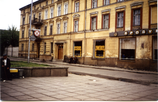 Tilsit (Советск), Blick von der ehemaligen Hohen Straße in die Langgasse, Richtung Gartenstraße