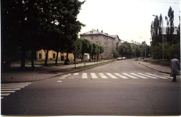 Tilsit (Советск), Blick von der ehemaligen Hohen Straße in die Langgasse, Richtung Garnisonstraße