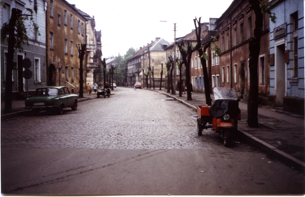 Tilsit (Советск),  Blick von der ehemaligen Hohen Straße in die Oberst-Hoffmann-Straße