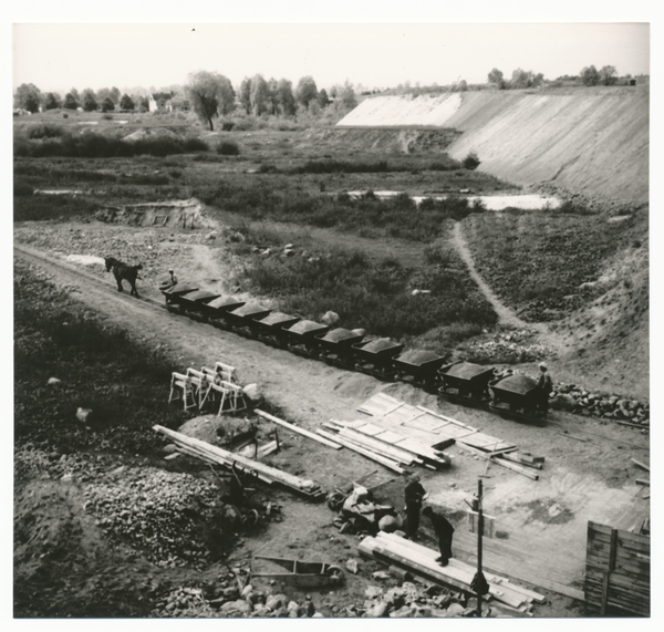 Palmnicken, Bernsteinwerk, Tagebau, Abbau der Blauen Erde