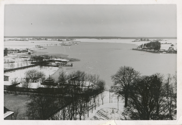 Ortelsburg, Blick auf den Haussee von der Stadt aus