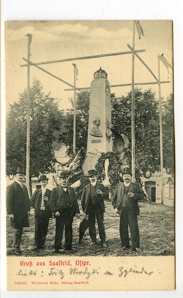 Saalfeld, Persönlichkeiten der Stadt, Bau des Kriegerdenkmals