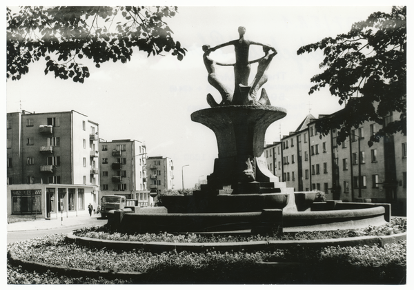 Osterode (Ostpr.), "Platz 1000 Jahre Polen" mit Denkmal