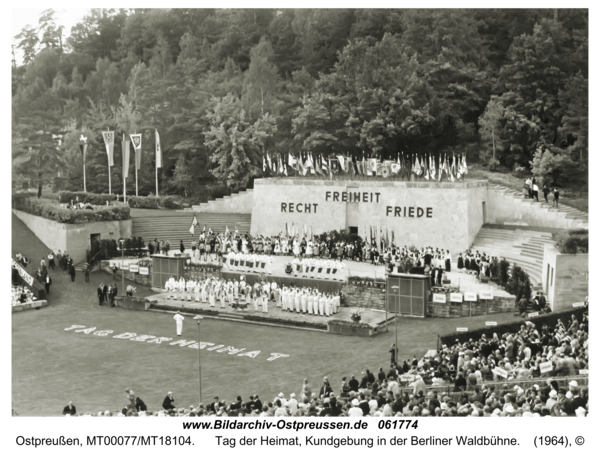 Ganz Ostpreußen, Tag der Heimat, Kundgebung in der Berliner Waldbühne