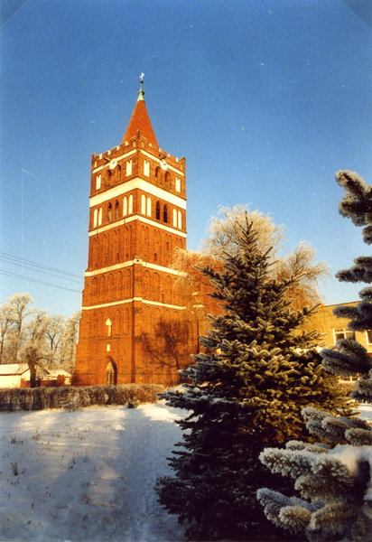 Friedland (Правдинск), Kirche nach Abschluss der Restaurierung II (Winteraufnahme)