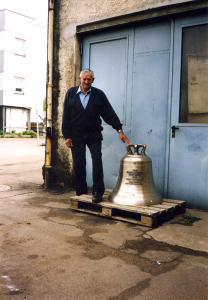 Arnau Kr. Samland, Katharinenkirche, Wiederaufbau,  der Bauleiter von der Katharinenkirche