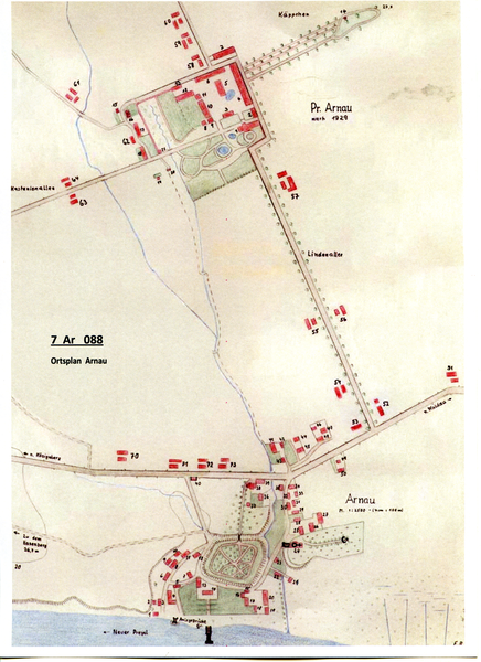 Arnau Kr. Samland, Ortsplan Arnau