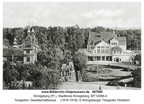Königsberg (Pr.), Tiergarten, Gesellschaftshaus