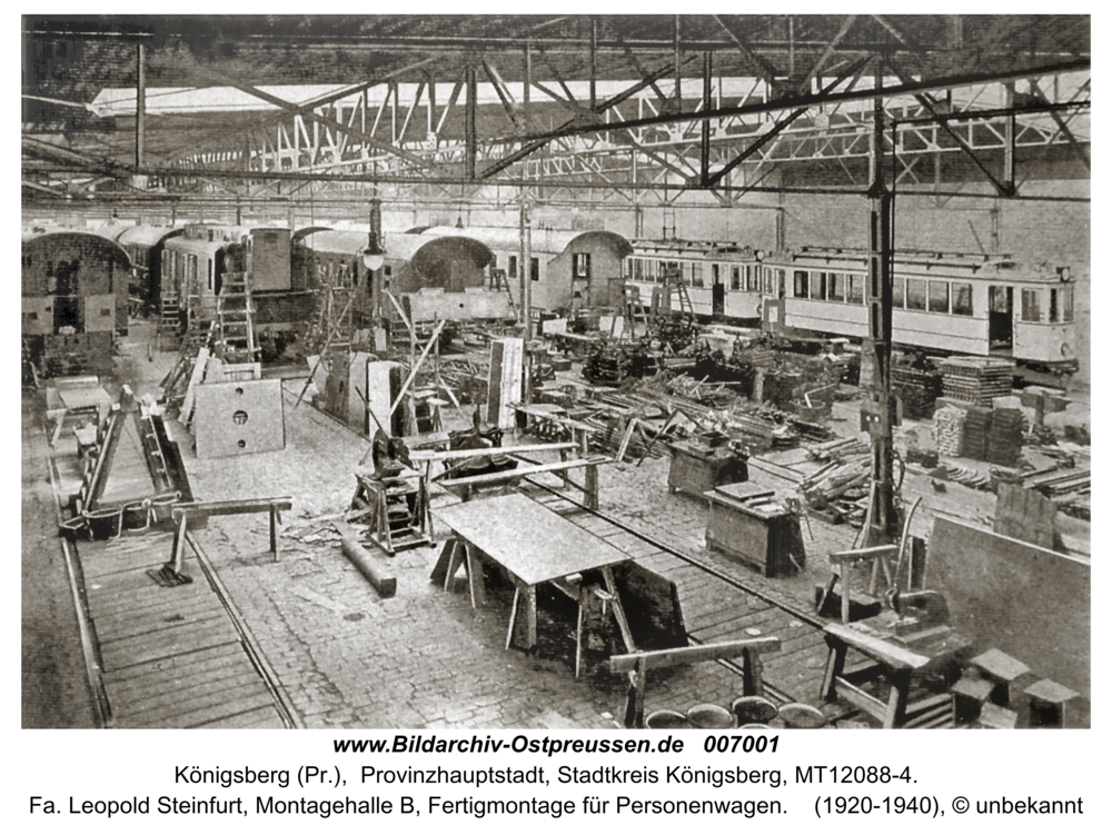 Königsberg, Fa. Leopold Steinfurt, Montagehalle B, Fertigmontage für Personenwagen