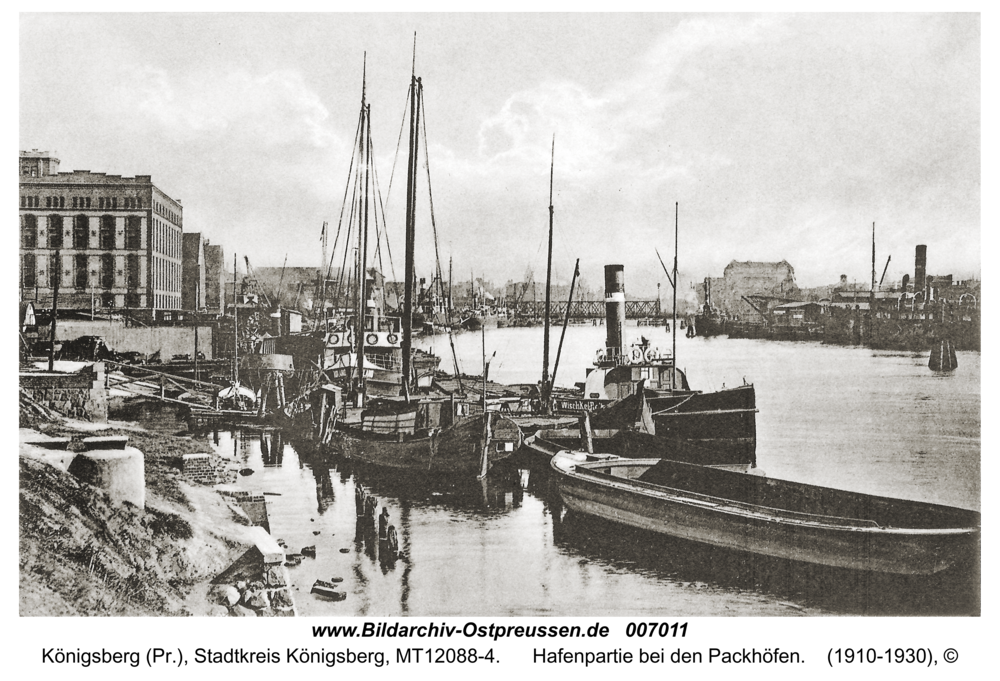 Königsberg, Hafenpartie bei den Packhöfen