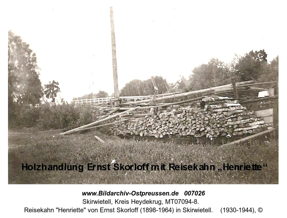 Reisekahn "Henriette" von Ernst Skorloff (1898-1964) in Skirwietell
