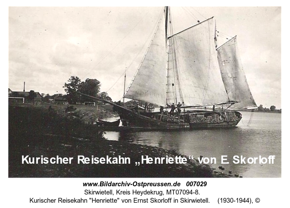 Kurischer Reisekahn "Henriette" von Ernst Skorloff in Skirwietell