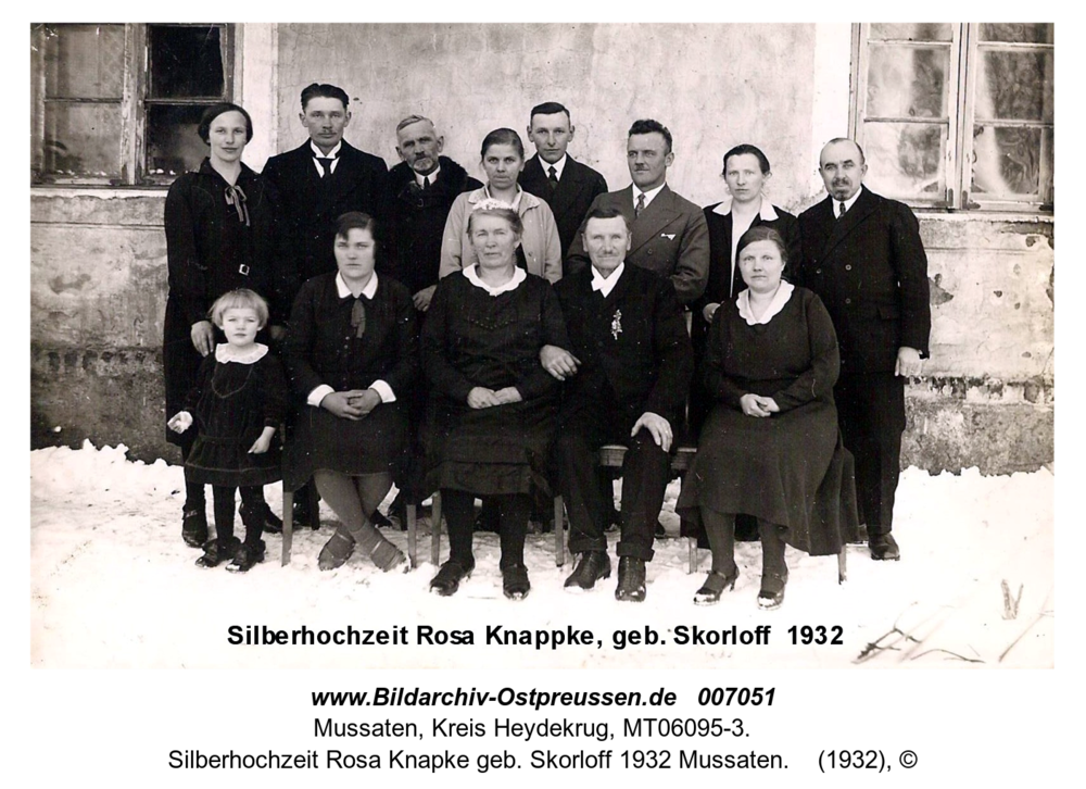 Silberhochzeit Rosa Knapke geb. Skorloff 1932 Mussaten