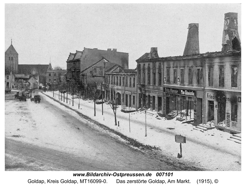 Goldap, Das zerstörte Goldap, Am Markt