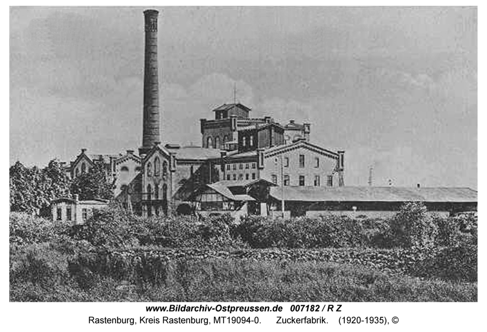 Rastenburg, Zuckerfabrik