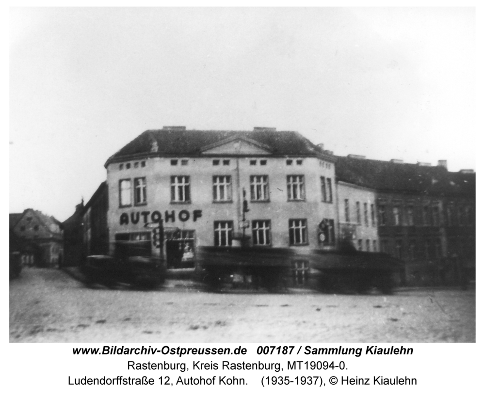 Rastenburg, Ludendorffstraße 12, Autohof Gebr. Kohn