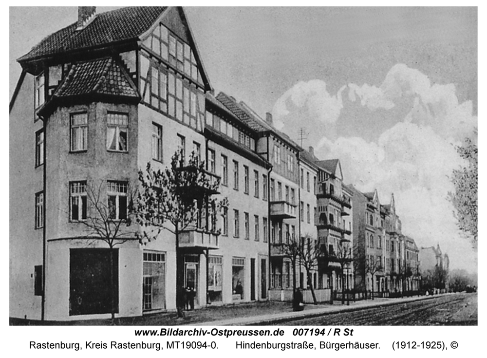 Rastenburg, Hindenburgstraße, Bürgerhäuser