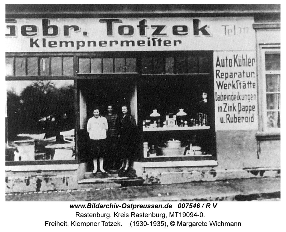 Rastenburg, Freiheit, Klempner Totzek