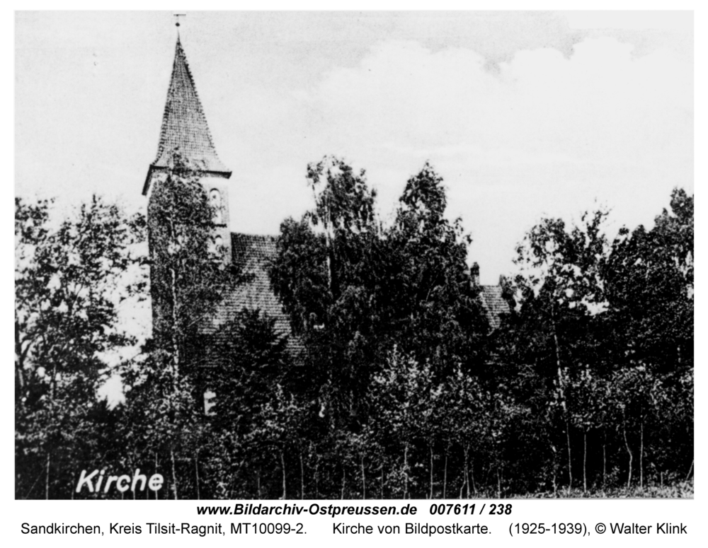 Sandkirchen, Kirche von Bildpostkarte