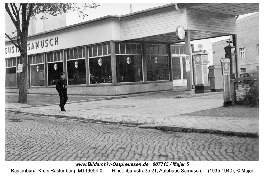 Rastenburg, Hindenburgstraße 27, Autohaus Samusch