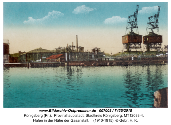 Königsberg, Hafen in der Nähe der Gasanstalt