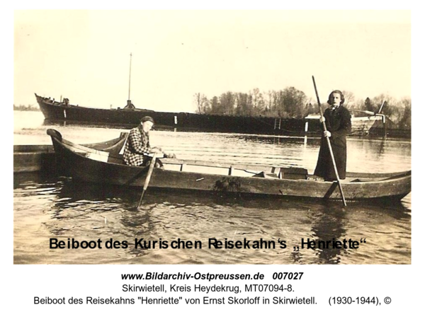 Beiboot des Reisekahns "Henriette" von Ernst Skorloff in Skirwietell