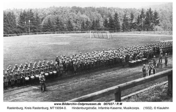 Rastenburg, Hindenburgstraße, Hindenburg-Kaserne, Musikcorps