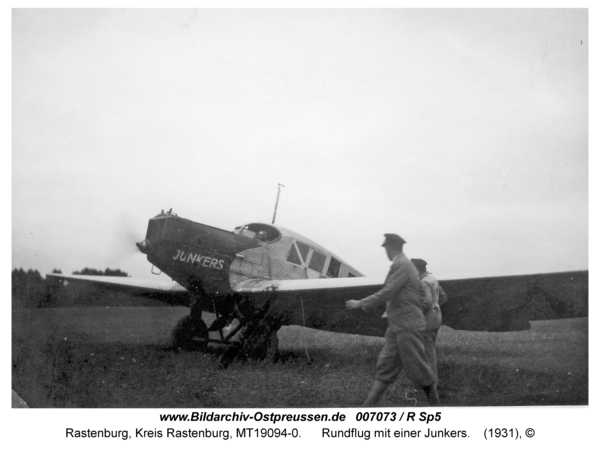 Rastenburg, Rundflug mit einer Junker