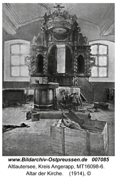 Altlautersee fr. Szabienen, Altar der Kirche
