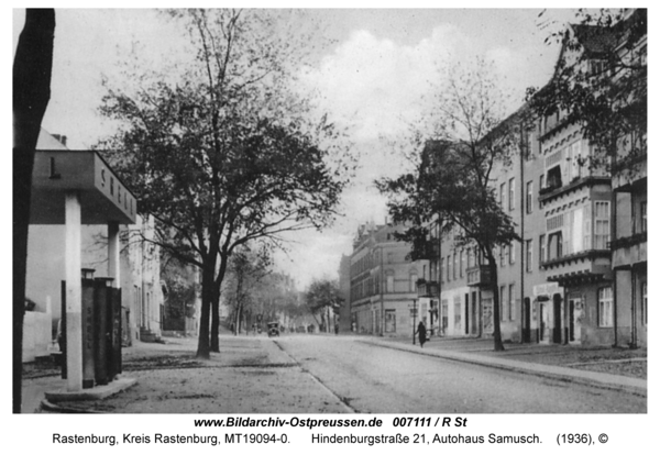 Rastenburg, Hindenburgstraße 21, Autohaus Samusch