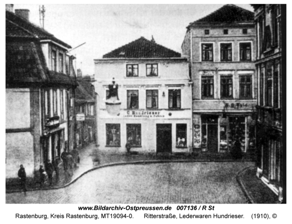 Rastenburg, Ritterstraße 1, Lederwaren Carl Hundrieser