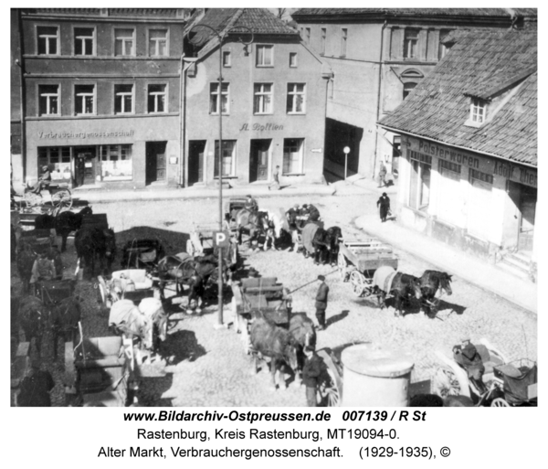 Rastenburg, Alter Markt, Verbrauchergenossenschaft