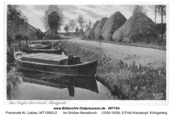 Franzrode Kr. Labiau, Im Großen Moosbruch