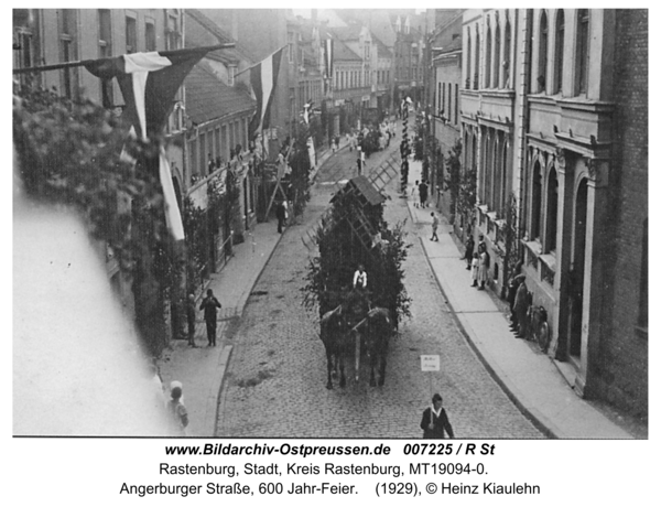 Rastenburg, Angerburger Straße, 600 Jahr-Feier