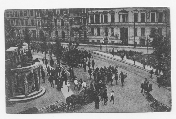 Tilsit, Herzog-Albrecht-Platz, Einzug eines russischen Infanterie-Regimentes