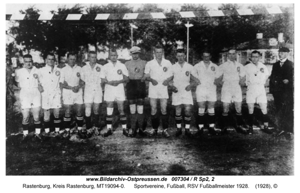 Rastenburg, Sportvereine, Fußball, RSV Fußballmeister 1928