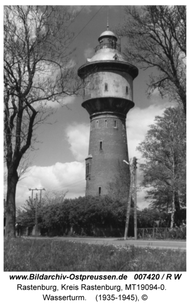 Rastenburg, Hindenburgstraße, Wasserturm