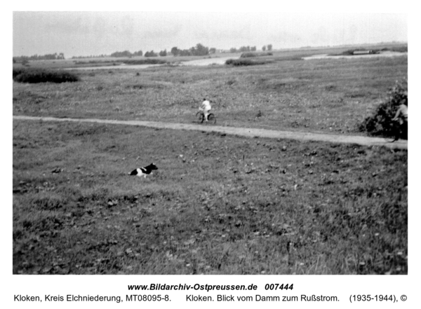 Kloken. Blick vom Damm zum Rußstrom